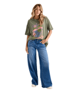 VOLCOM Women's Night Shade Bad Boy T-Shirt Martini Olive Women's Short Sleeve T-Shirts Volcom 