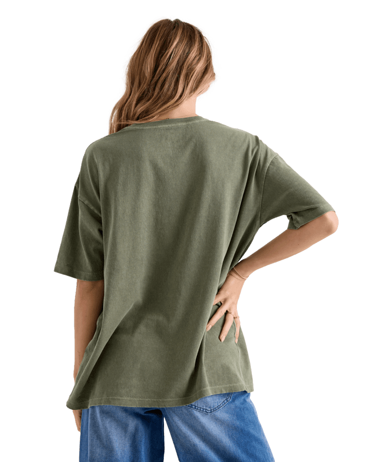 VOLCOM Women's Night Shade Bad Boy T-Shirt Martini Olive Women's Short Sleeve T-Shirts Volcom 