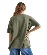 VOLCOM Women's Night Shade Bad Boy T-Shirt Martini Olive Women's Short Sleeve T-Shirts Volcom 