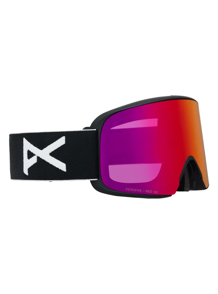 ANON M6 Black - Perceive Sunny Red + Perceive Cloudy Burst + Facemask Snow Goggle Snow Goggles Anon 