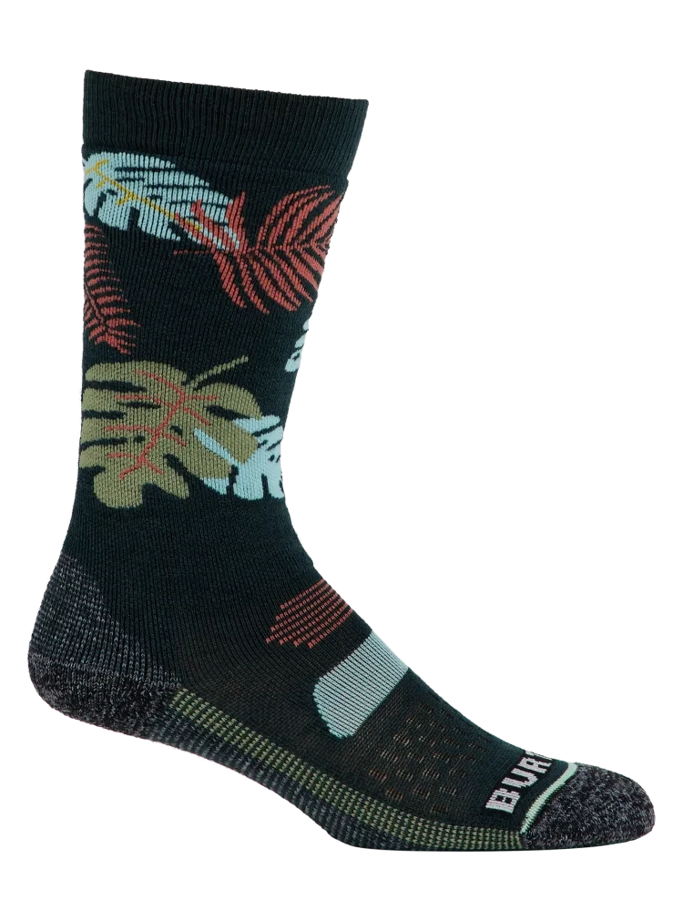 BURTON Kids Performance Midweight Snow Socks Oversized Tropical Youth Snowboard Socks Burton 
