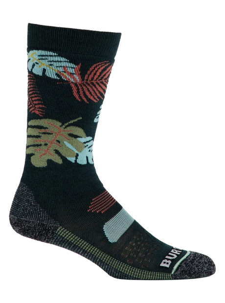 BURTON Kids Performance Midweight Snow Socks Oversized Tropical Youth Snowboard Socks Burton 