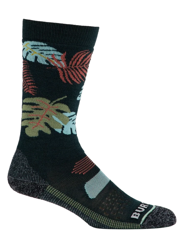 BURTON Kids Performance Midweight Snow Socks Oversized Tropical Youth Snowboard Socks Burton 
