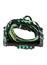 RONIX Spinner Silicone Surf Rope With Handle Jade/Black Wakesurf Ropes Ronix 