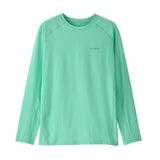 PATAGONIA Kids Long Sleeve Silkweight Rashguard Boardshort Logo/Early Teal Youth Rashguards Patagonia 