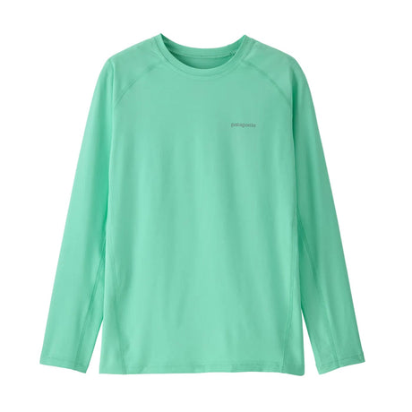 PATAGONIA Kids Long Sleeve Silkweight Rashguard Boardshort Logo/Early Teal Youth Rashguards Patagonia 