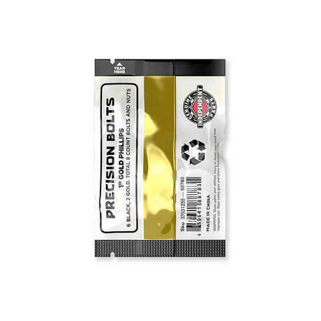 INDEPENDENT Phillips 1in Black/Gold Skateboard Hardware Skateboard Hardware Independent 