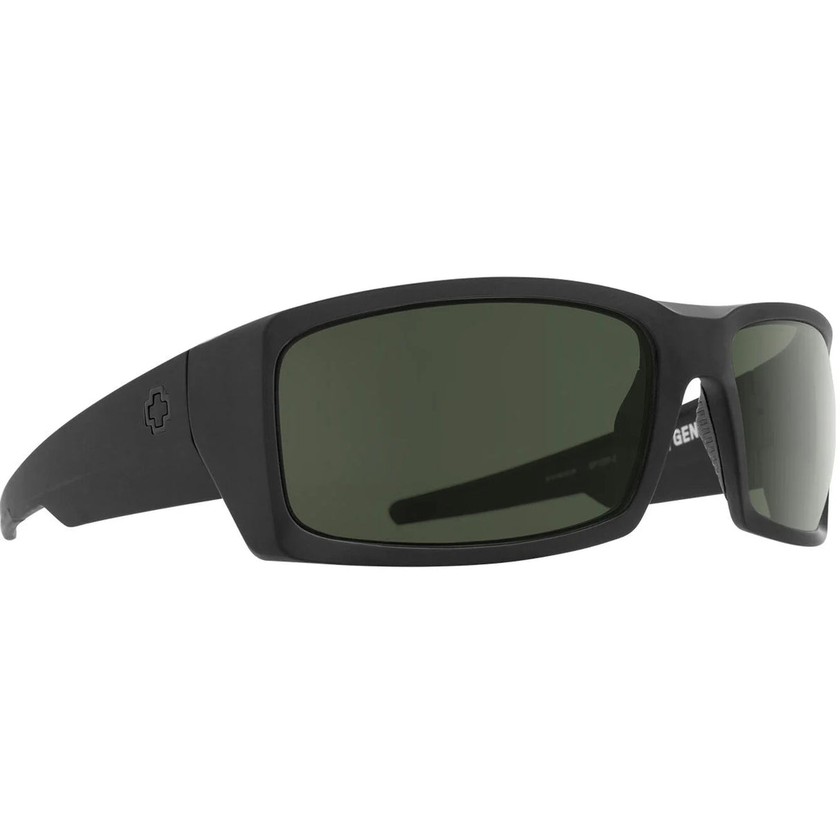 SPY General Soft Matte Black - Happy Grey Green Polarized Sunglasses Sunglasses Spy 