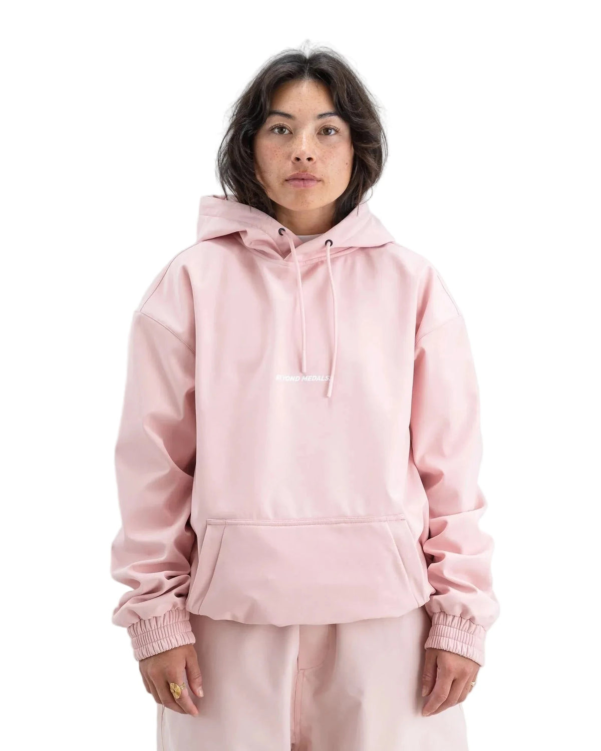 BEYOND MEDALS Softshell Pullover Hoodie Pink Men's Pullover Hoodies Beyond Medals 