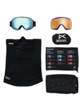 ANON M4 Toric Black - Perceive Variable Blue + Perceive Cloudy Pink + MFI Face Mask Snow Goggle Snow Goggles Anon 