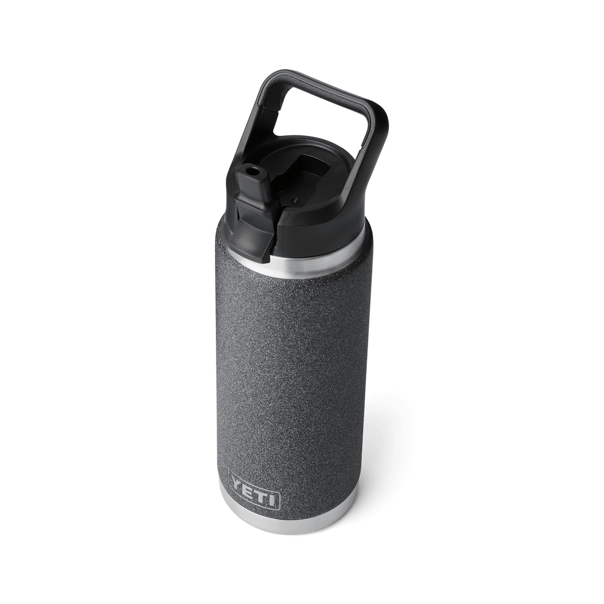 YETI Rambler 769 ML Water Bottle With Straw Cap Black Stone Drinkware Yeti 