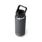 YETI Rambler 769 ML Water Bottle With Straw Cap Black Stone Drinkware Yeti 