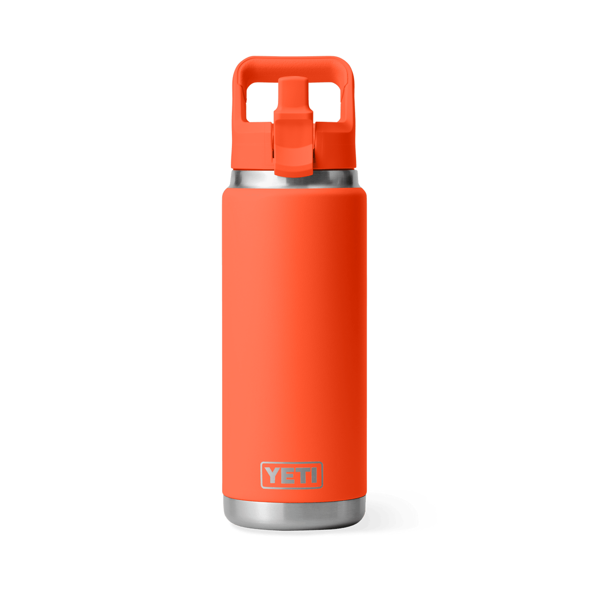 YETI Rambler 769 ML Water Bottle With Colour-Matched Straw Cap Papaya Drinkware Yeti 