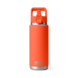YETI Rambler 769 ML Water Bottle With Colour-Matched Straw Cap Papaya Drinkware Yeti 