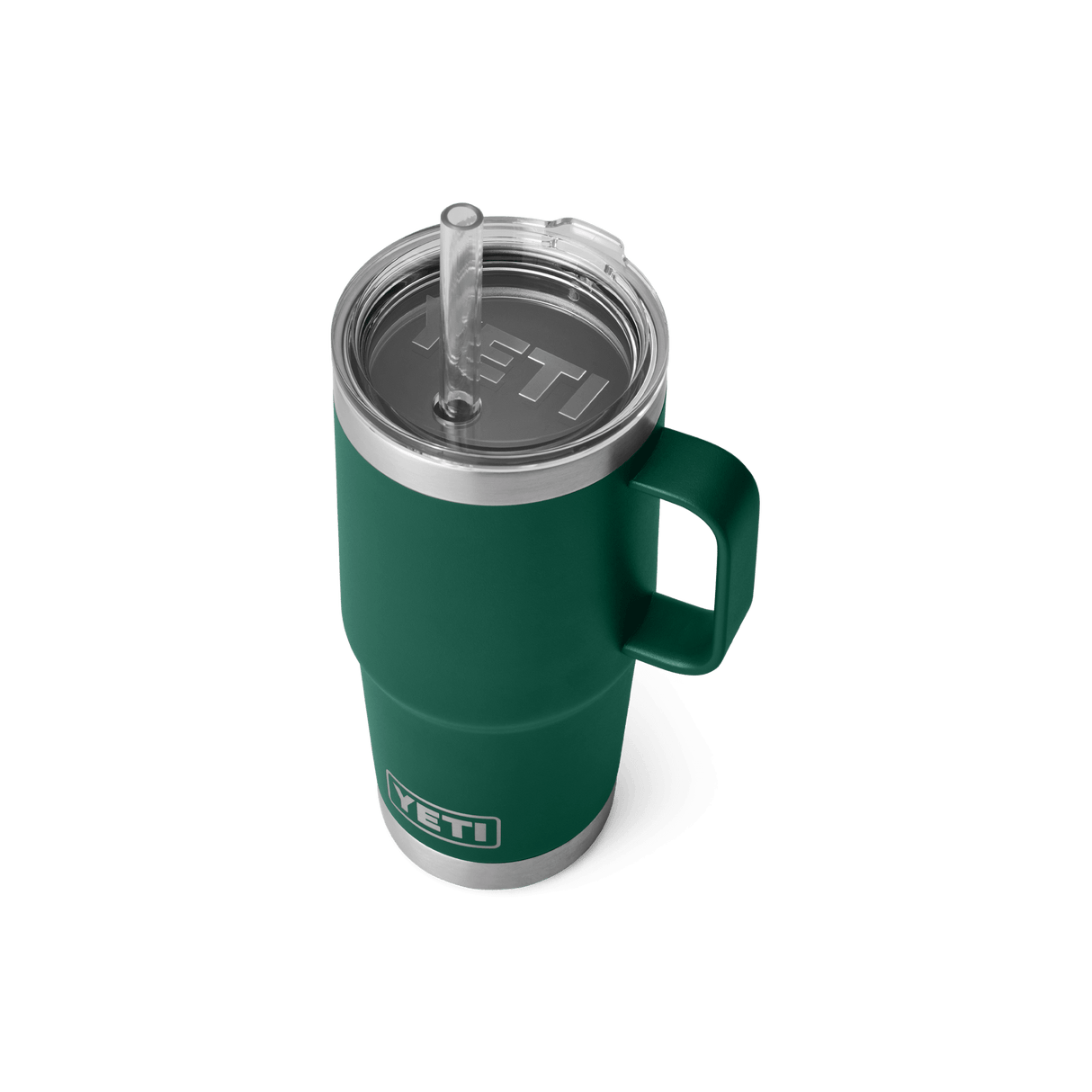 YETI Rambler 739 ML Mug With Straw Lid Black Forest Green Drinkware Yeti 