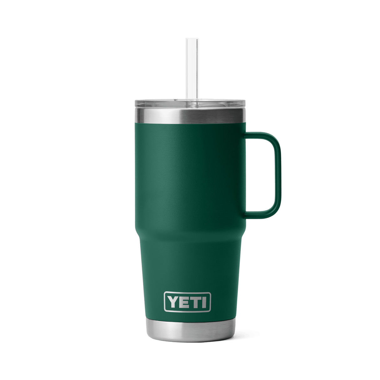 YETI Rambler 739 ML Mug With Straw Lid Black Forest Green Drinkware Yeti 