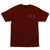 INDEPENDENT Carved Span T-Shirt Burgundy Men's Short Sleeve T-Shirts Independent 