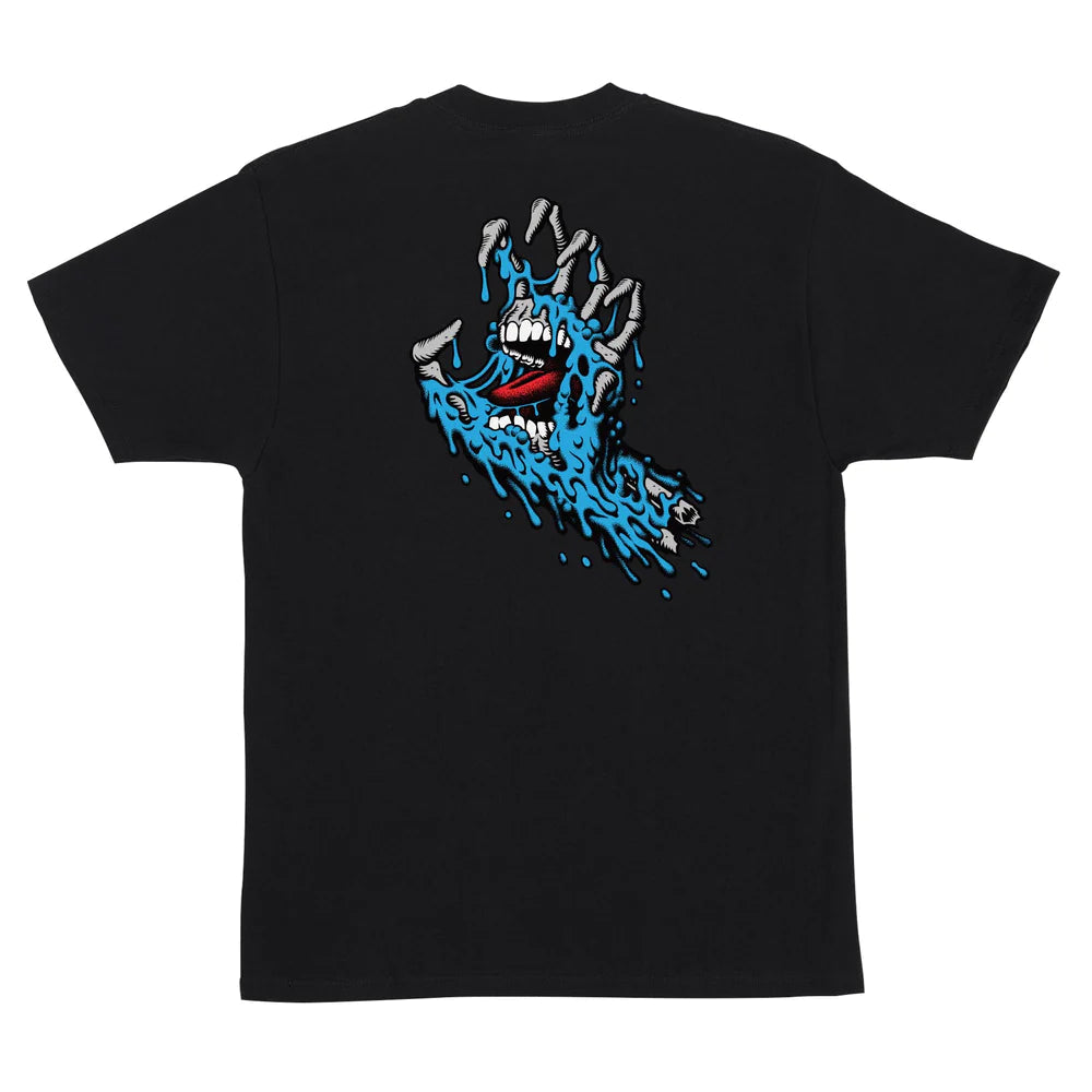 SANTA CRUZ Melting Hand Premium T-Shirt Eco Black Men's Short Sleeve T-Shirts Santa Cruz 