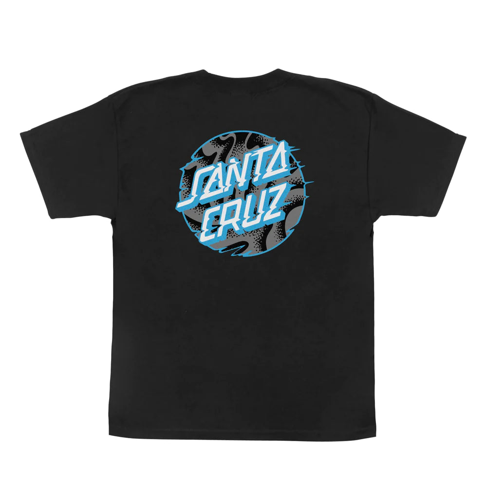 SANTA CRUZ Youth Vivid Slick Dot T-Shirt Black Boy's T-Shirts Santa Cruz 
