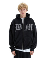 BEYOND MEDALS Stone Zip Hoodie Black Men's Zip Hoodies Beyond Medals 