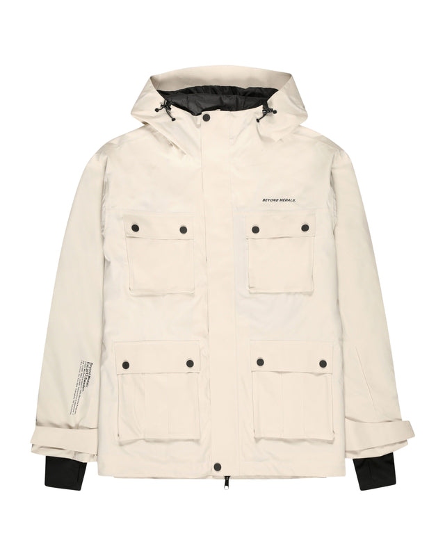 BEYOND MEDALS Cargo Snowboard Jacket Beige 2024 Men's Snow Jackets Beyond Medals 