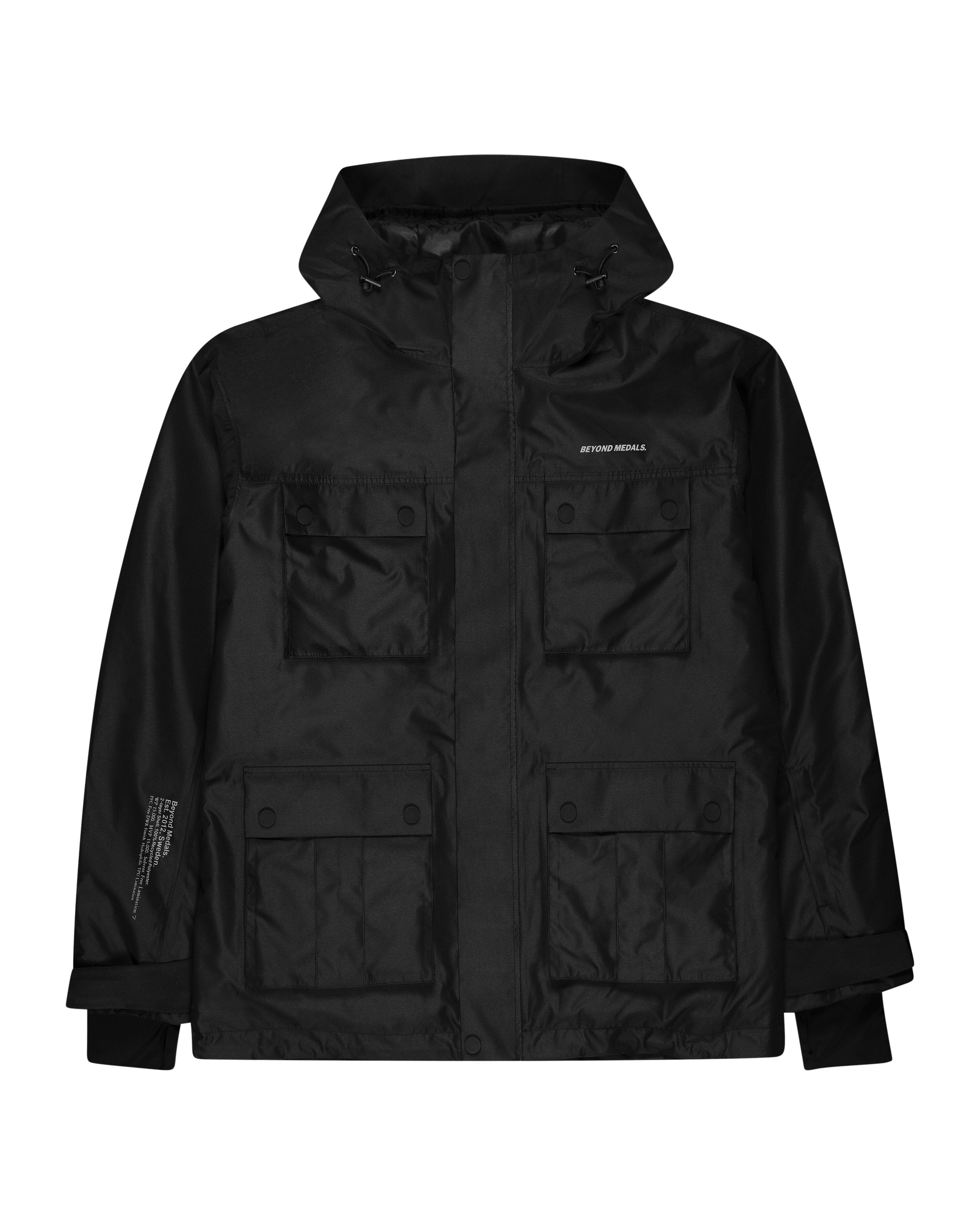 BEYOND MEDALS Cargo Snowboard Jacket Black 2024 Freeride