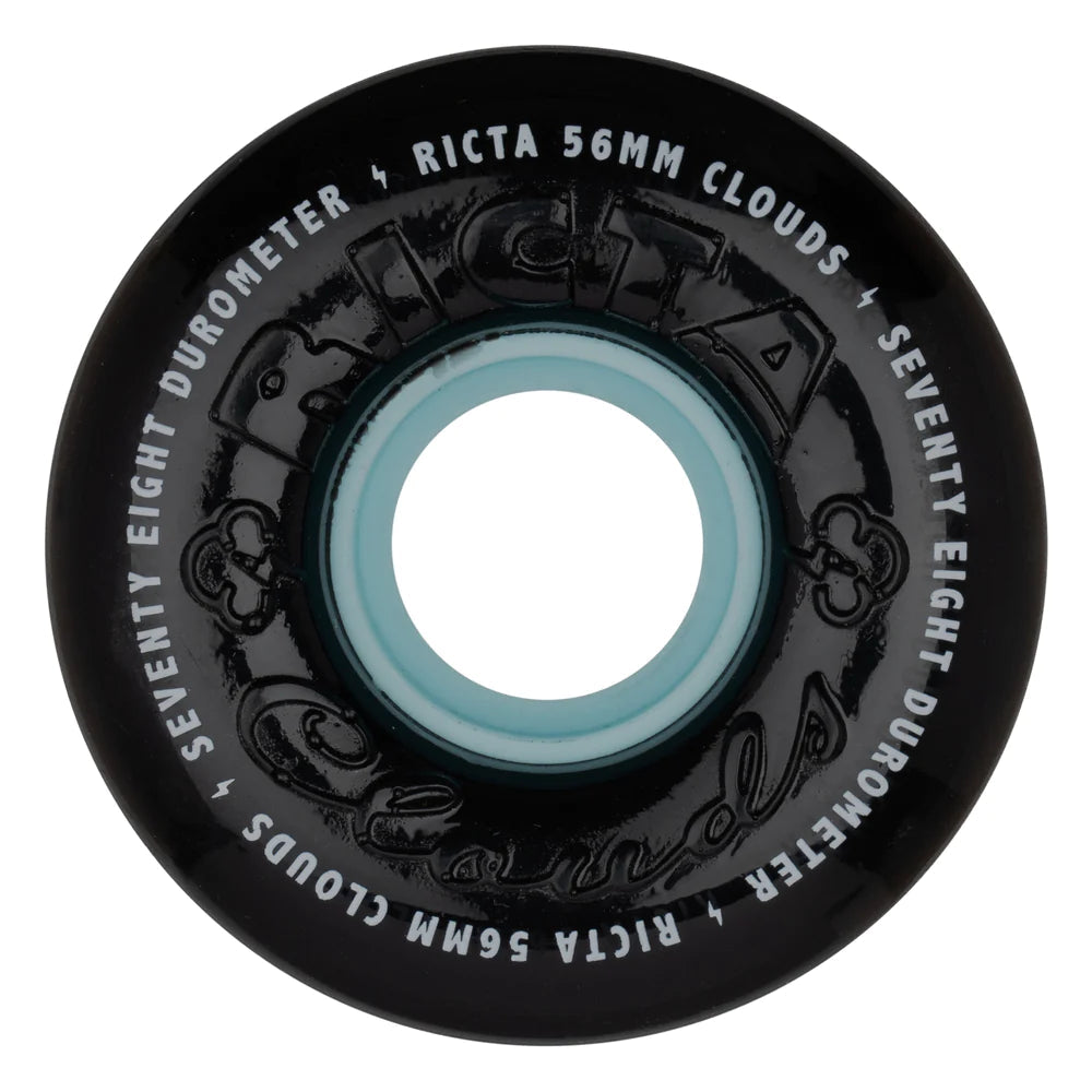 RICTA Clouds Black Blue 78A 56mm Skateboard Wheels Skateboard Wheels Ricta 