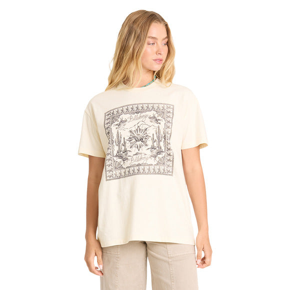BILLABONG Women's Heading West T-Shirt White Cap