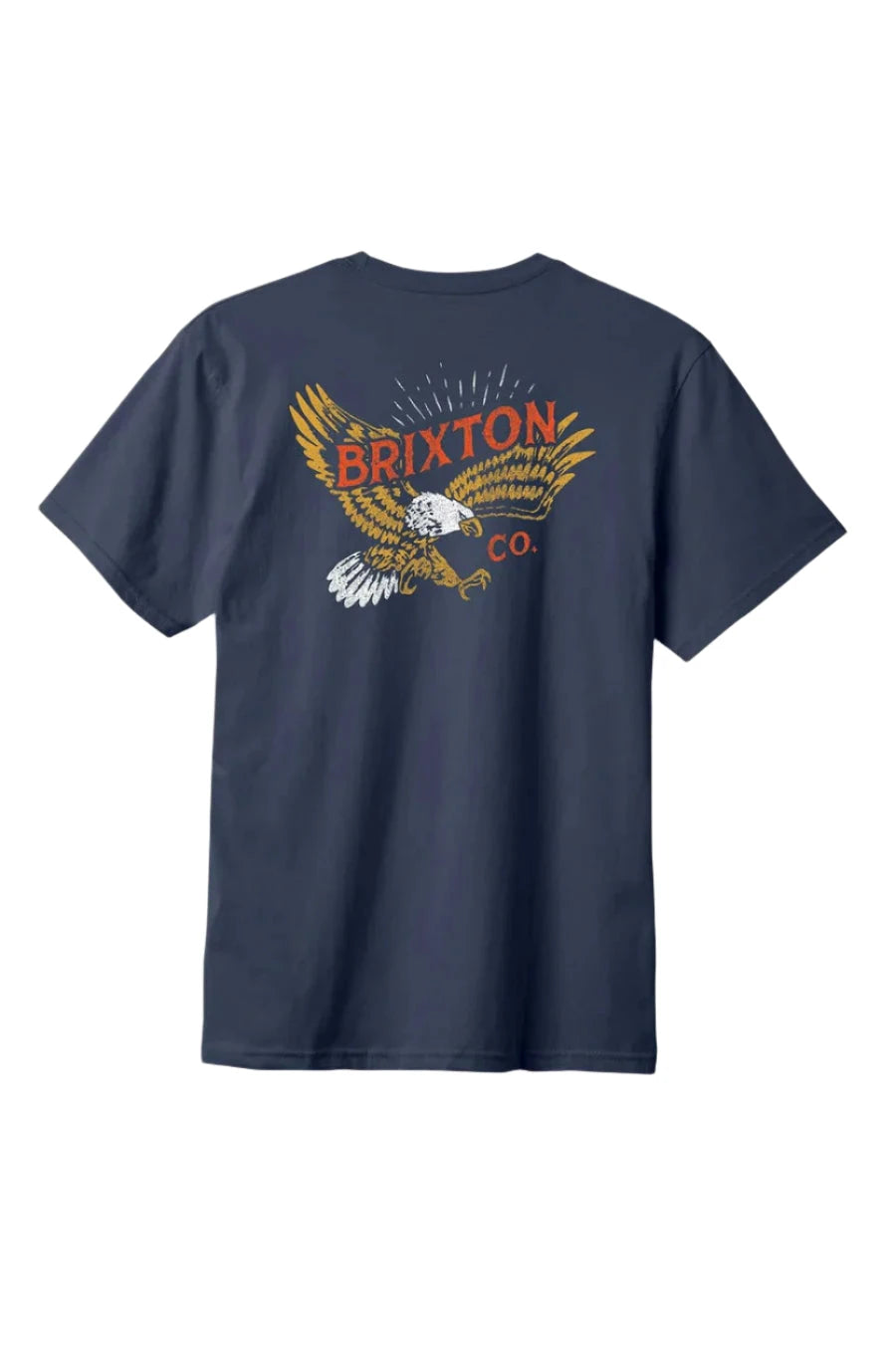 BRIXTON Keller Standard T-Shirt Washed Navy Worn Wash Men's Short Sleeve T-Shirts Brixton 