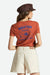 BRIXTON Women's Empresa Fitted Crew T-Shirt Terracotta Women's T-Shirts Brixton 