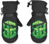 THIRTYTWO Youth Corp Mitt Black/Green Youth Snow Gloves & Mitts Thirtytwo 