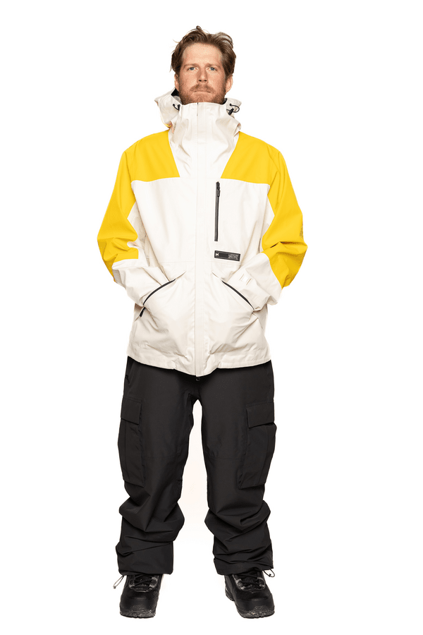 L1 Filmore Snowboard Jacket Cream/Hot Yellow 2025 Men's Snow Jackets L1 