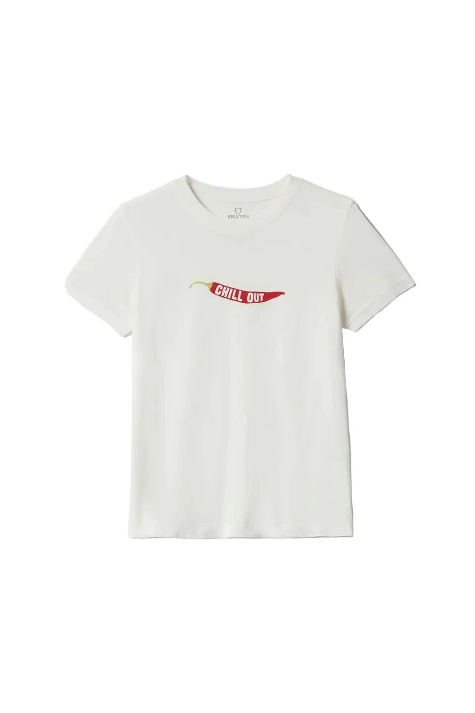 BRIXTON Women's Chill Out Fitted Crew T-Shirt Off White Women's Sweaters Brixton 