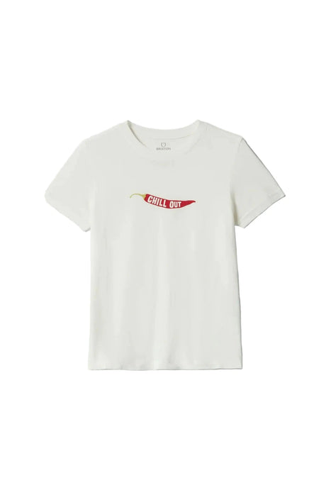 BRIXTON Women's Chill Out Fitted Crew T-Shirt Off White Women's Sweaters Brixton 