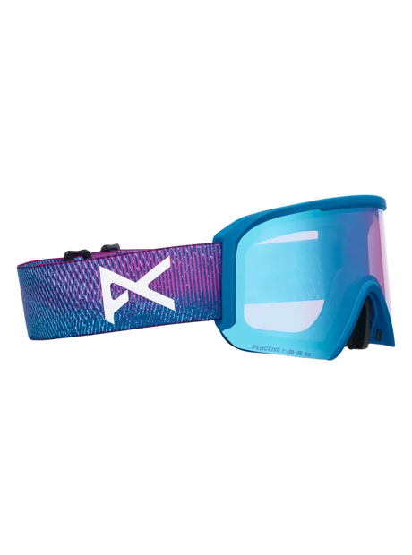 ANON Nesa S Pink Denim - Perceive Variable Blue + Perceive Cloudy Burst + MFI Face Mask Snow Goggle Snow Goggles Anon 