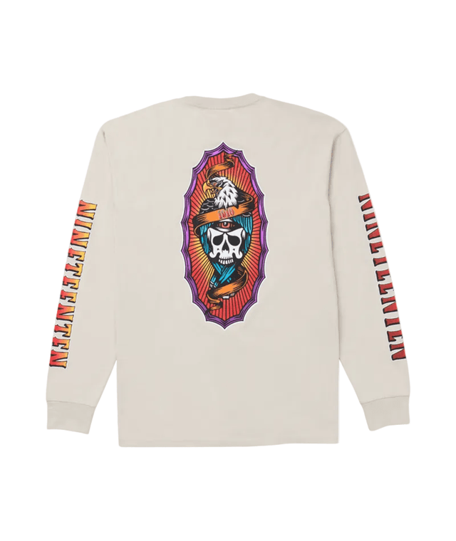 1910 Hawks On The Run Long Sleeve T-Shirt Bone Men's Long Sleeve T-Shirts 1910 
