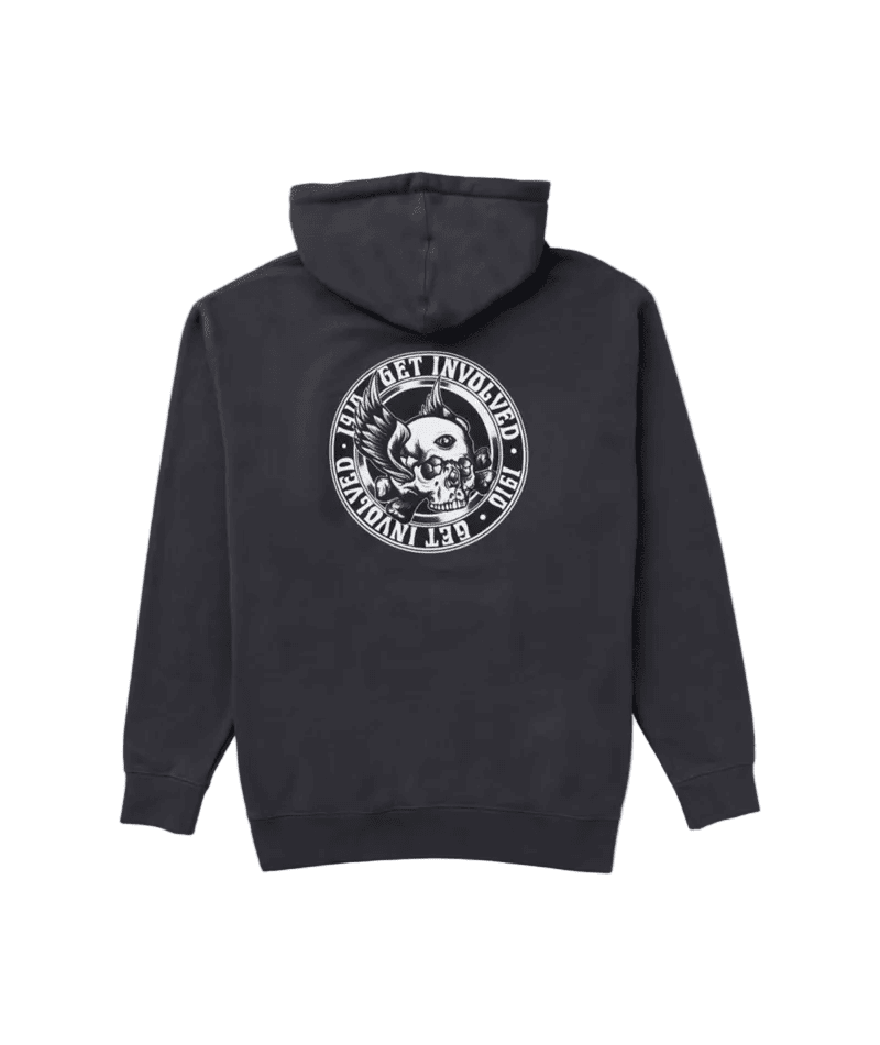 1910 Hero's III Pullover Hoodie Vintage Black Men's Pullover Hoodies 1910 
