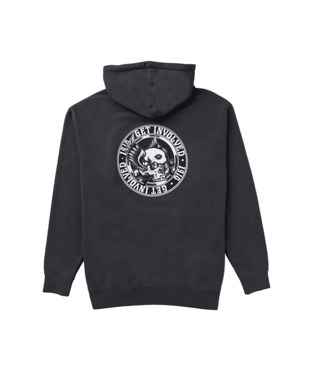 1910 Hero's III Pullover Hoodie Vintage Black Men's Pullover Hoodies 1910 