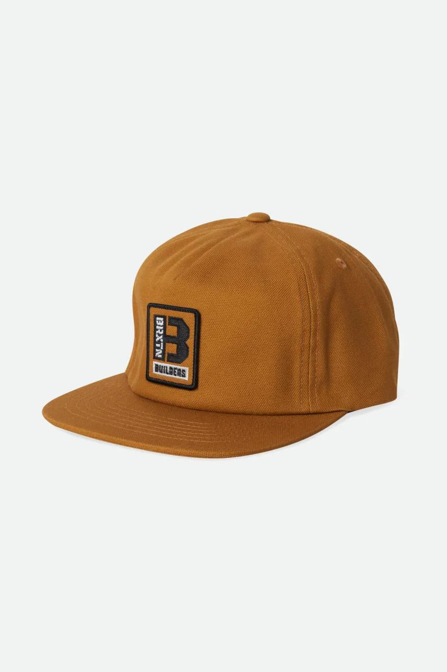 BRIXTON Builders MP Snapback Hat Golden Brown Men's Hats Brixton 