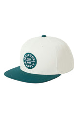 BRIXTON Oath III Snapback Hat Off White/Night Sage Men's Hats Brixton 