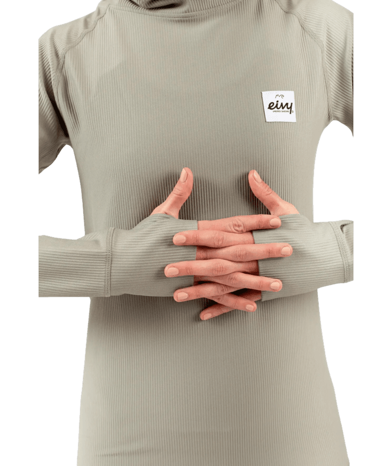 EIVY Women's Icecold Gaiter Rib Base Layer Top Faded Oak Women's Base Layers Eivy 