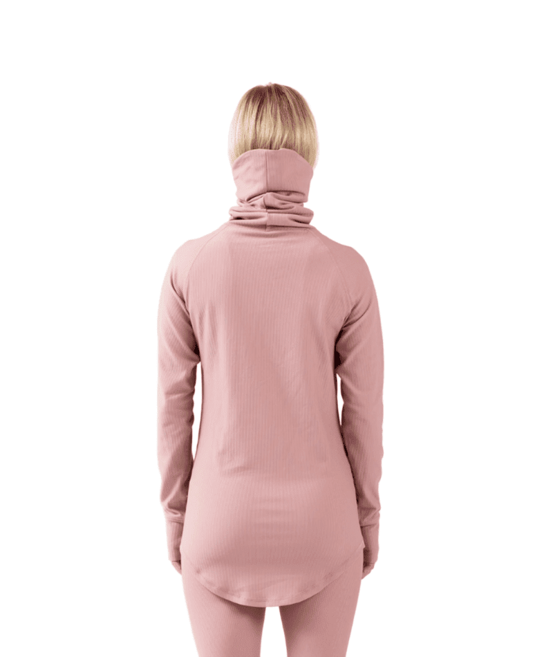 EIVY Women's Icecold Gaiter Rib Base Layer Top Faded Woodrose Women's Base Layers Eivy 