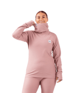 EIVY Women's Icecold Gaiter Rib Base Layer Top Faded Woodrose Women's Base Layers Eivy 