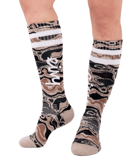 EIVY Women's Cheerleader Wool Snowboard Socks Curve Camo Women's Snowboard Socks Eivy 