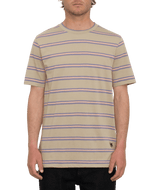 VOLCOM Volcom Entertainment Hockey Dad T-Shirt Light Khaki Men's Short Sleeve T-Shirts Volcom 