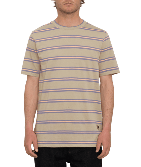 VOLCOM Volcom Entertainment Hockey Dad T-Shirt Light Khaki Men's Short Sleeve T-Shirts Volcom 