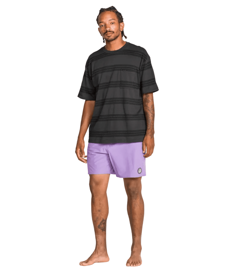 VOLCOM Yewster Crew T-Shirt Asphalt Black Men's Short Sleeve T-Shirts Volcom 