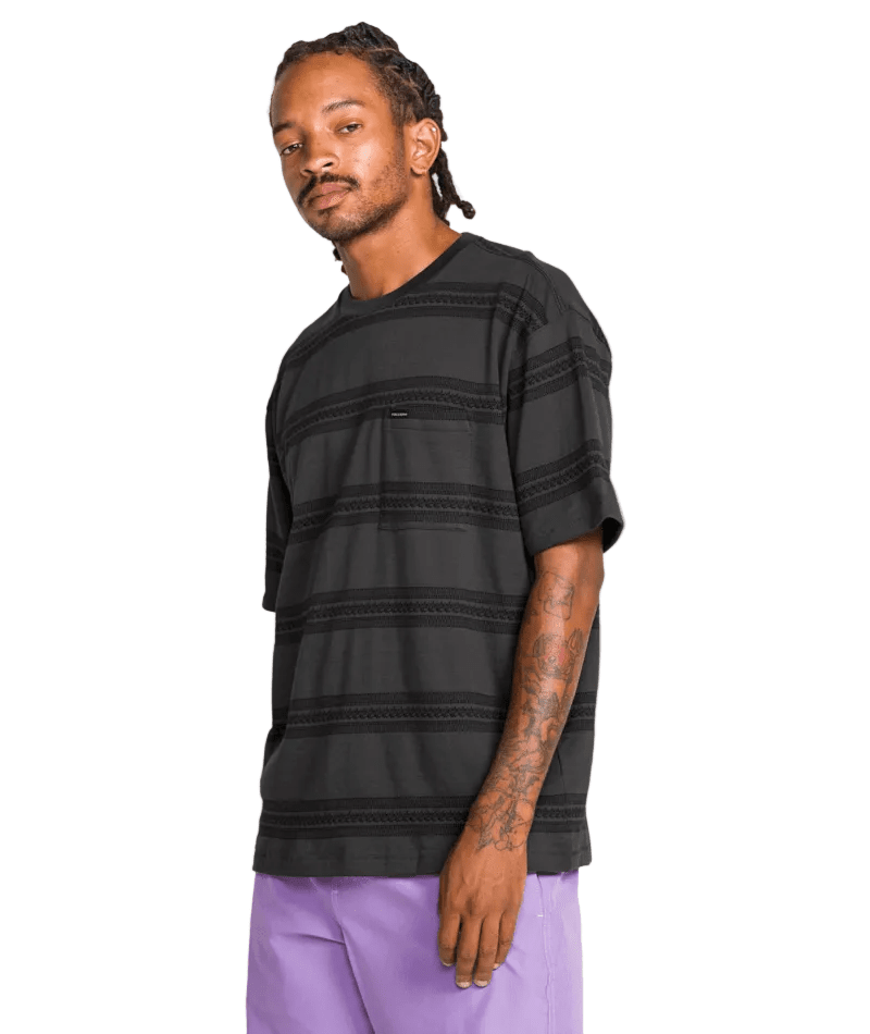VOLCOM Yewster Crew T-Shirt Asphalt Black Men's Short Sleeve T-Shirts Volcom 