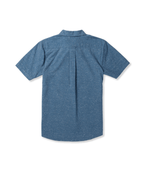 VOLCOM Date Knight Short Sleeve Button Up Stone Blue Men's Short Sleeve Button Up Shirts Volcom 