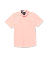 VOLCOM Everett Oxford Short Sleeve Button Up Salmon Men's Short Sleeve Button Up Shirts Volcom 